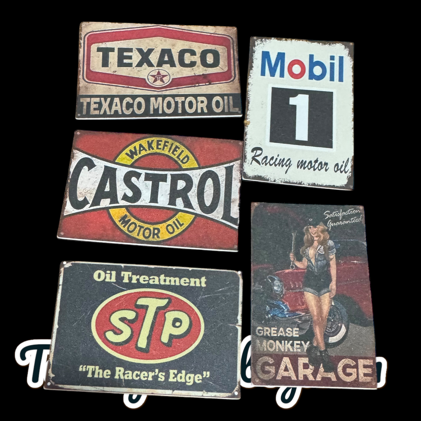 Miniature Garage Signs for Your Diorama, Train Layout or More!