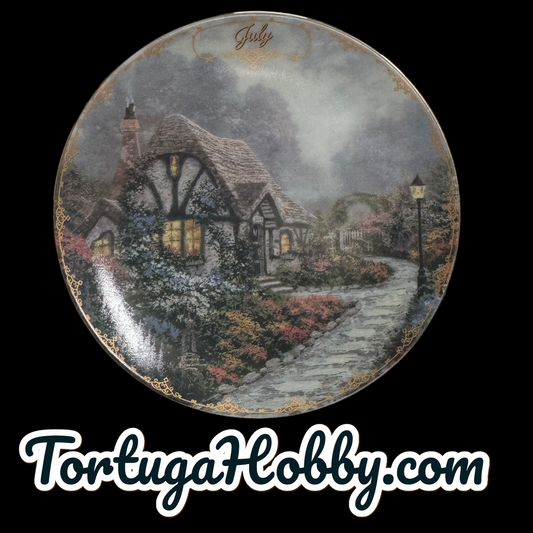 1998 - Thomas Kinkade's Simpler Times #8 - Chandlers Cottage - Plate - July