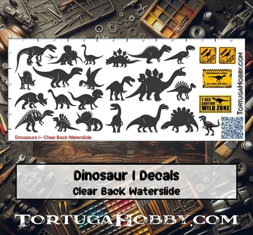 Dinosaur Decals - Models Cars & Derby