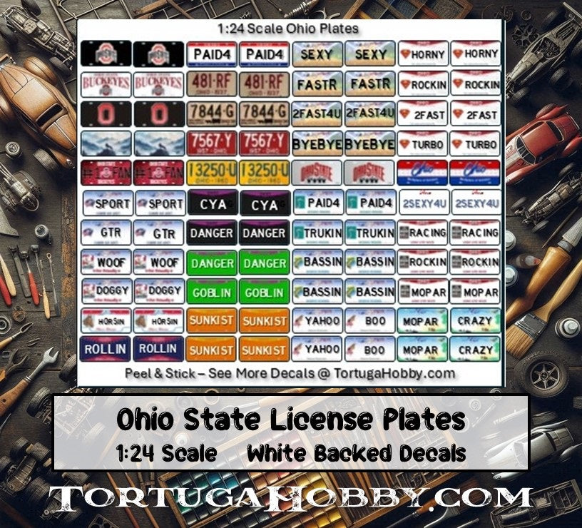 Decals - State License Plates - 1:24 / 1:18 Scale