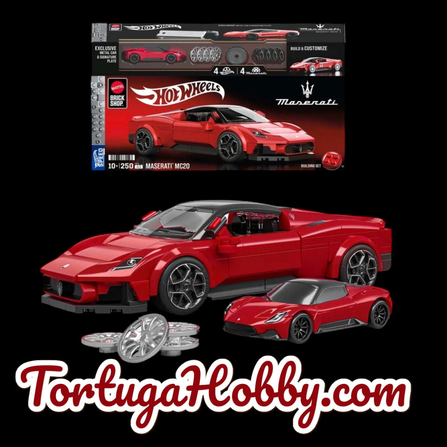 2025 - Hot Wheels 1:43 Maserati Brick Shop - With Exclusive 1:64 Red Maserati