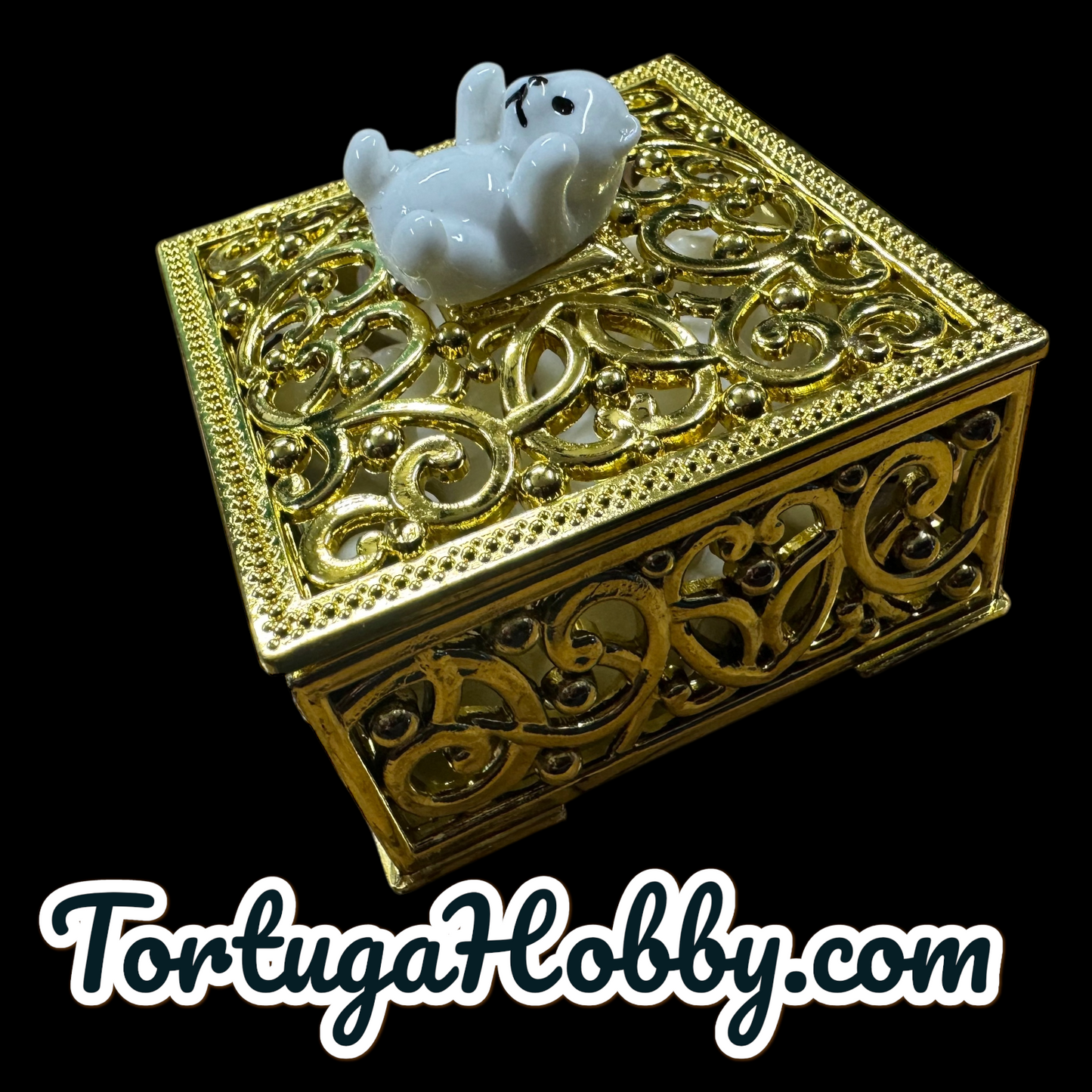 10pc Polar Bear Counters in Square Golden Box - Perfect for Unique Game Night - CCG - Role Play