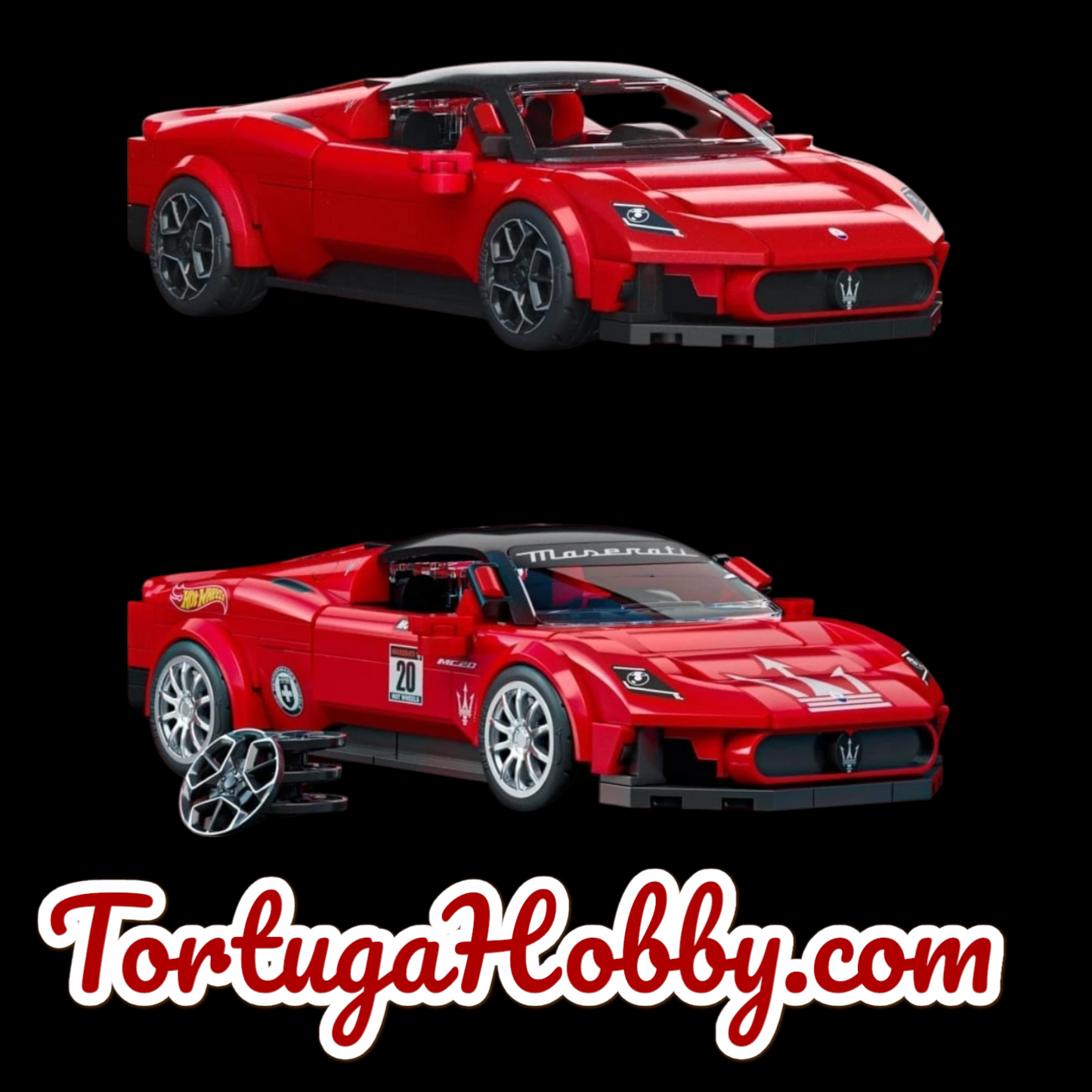 2025 - Hot Wheels 1:43 Maserati Brick Shop - With Exclusive 1:64 Red Maserati