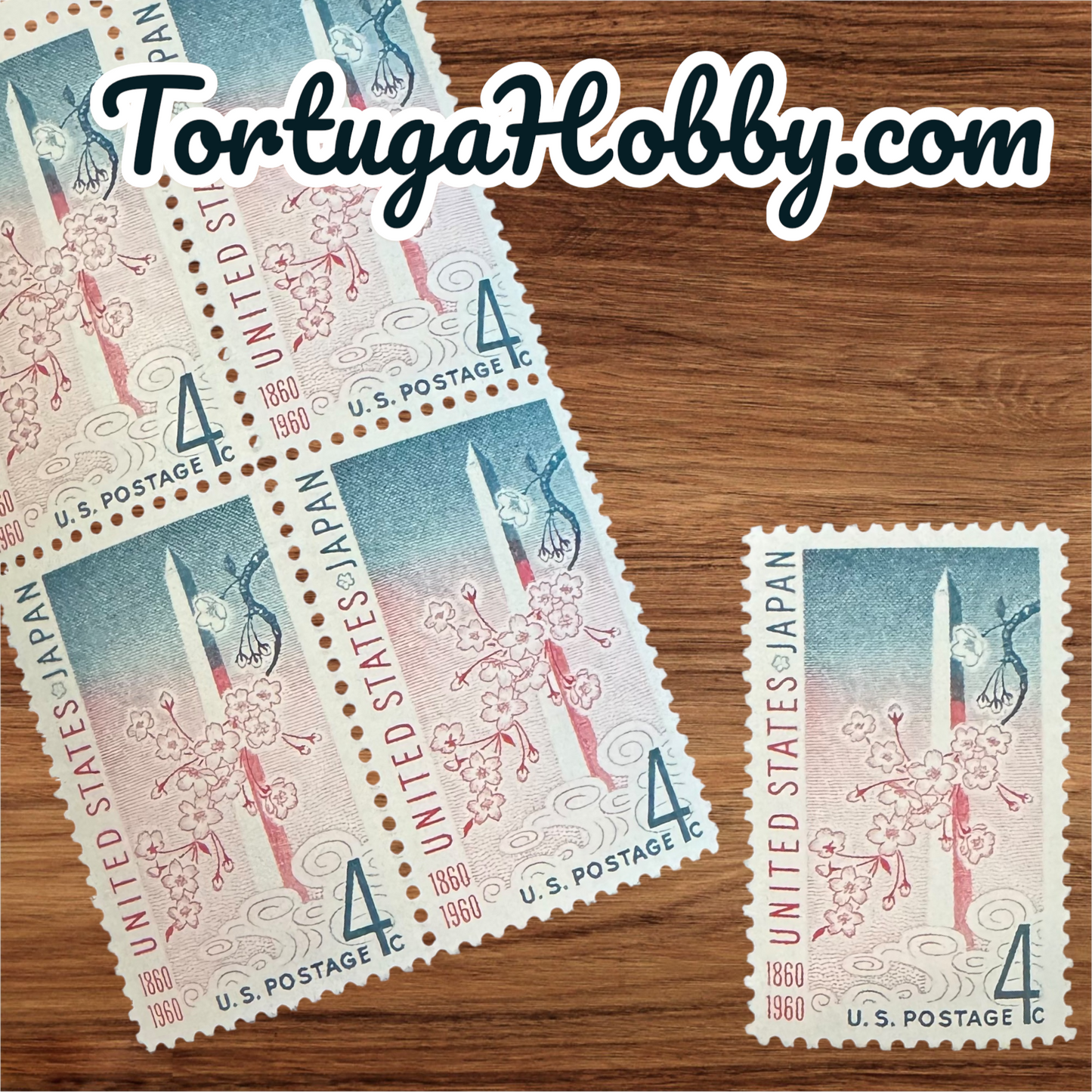 1960 - 100th anniversary of the Treaty of Amity and Commerce between the U.S. and Japan - 4 Cent Stamp - Scott #1158