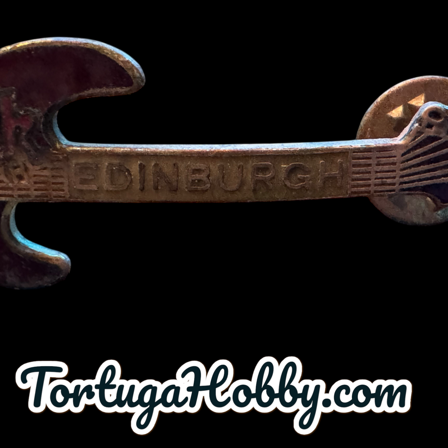 1992 - Hard Rock Cafe - Edinburg - Guitar Shaped Collectible Souvenir Pin