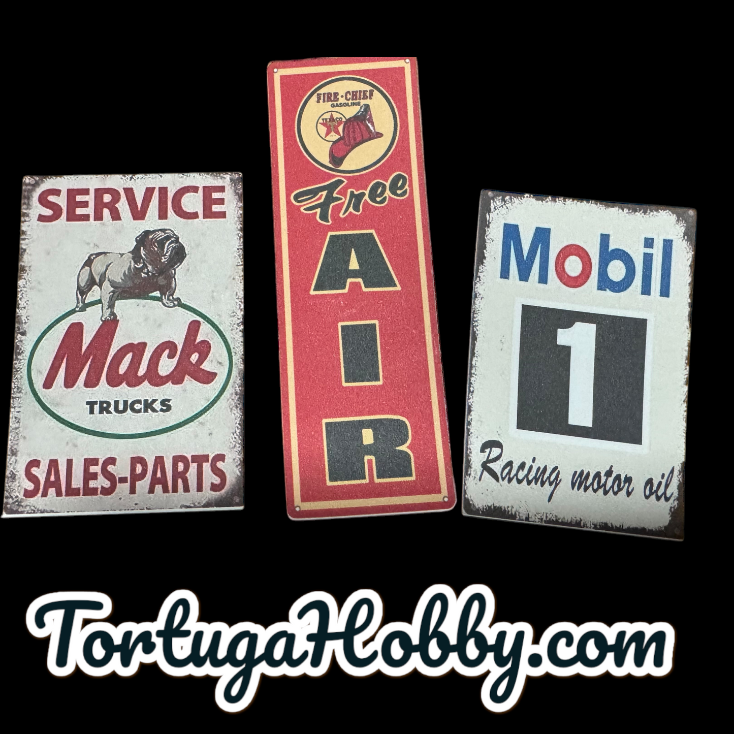 Miniature Garage Signs for Your Diorama, Train Layout or More!