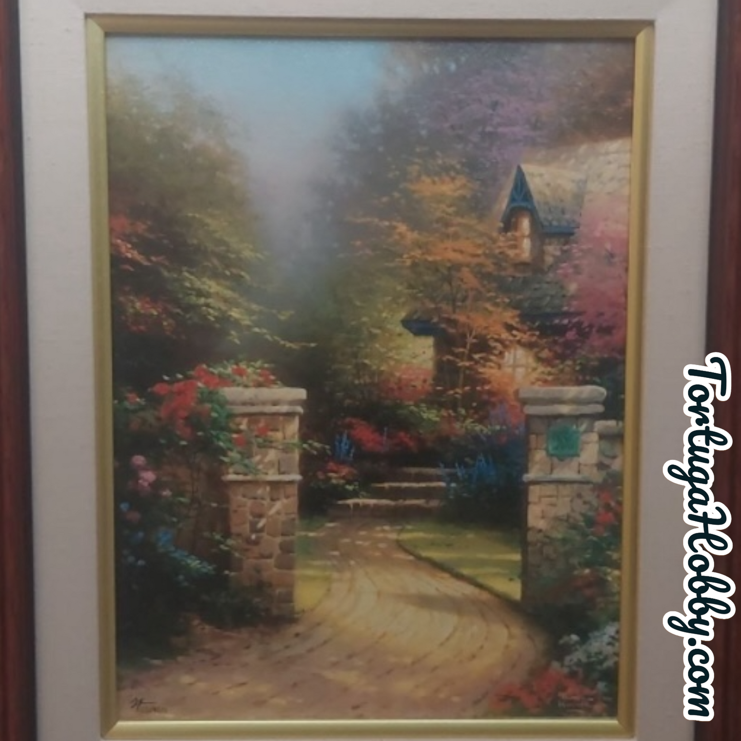 The Rose Gate - Thomas Kinkade Limited Edition Offset Lithograph on Canvas