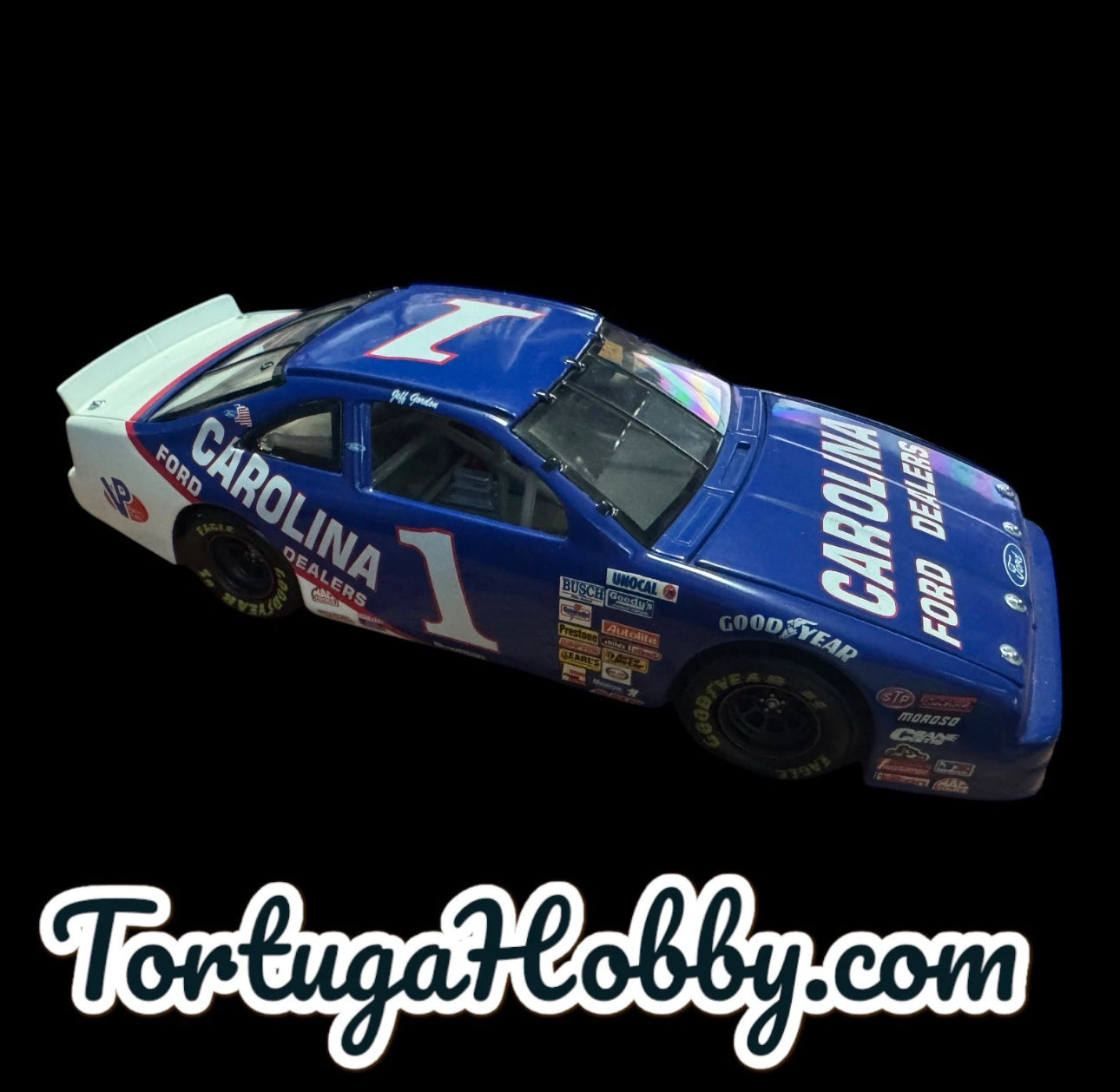 1991 - Jeff Gordon #1 - Carolina Ford Thunderbird - 1/24 Scale - Action Racing - Mac Tools