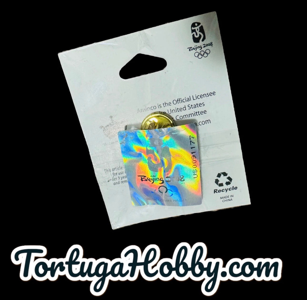 2012 - LOCOG London Olympics Official Logo w/ United States Flag Pin Pinback