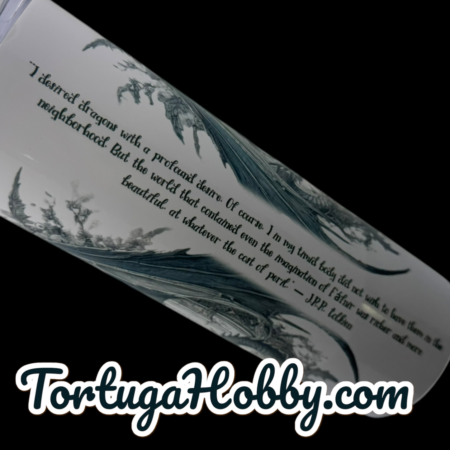 Tumblers - Gray Dragon - Thin Stainless Steel 20oz Tumbler