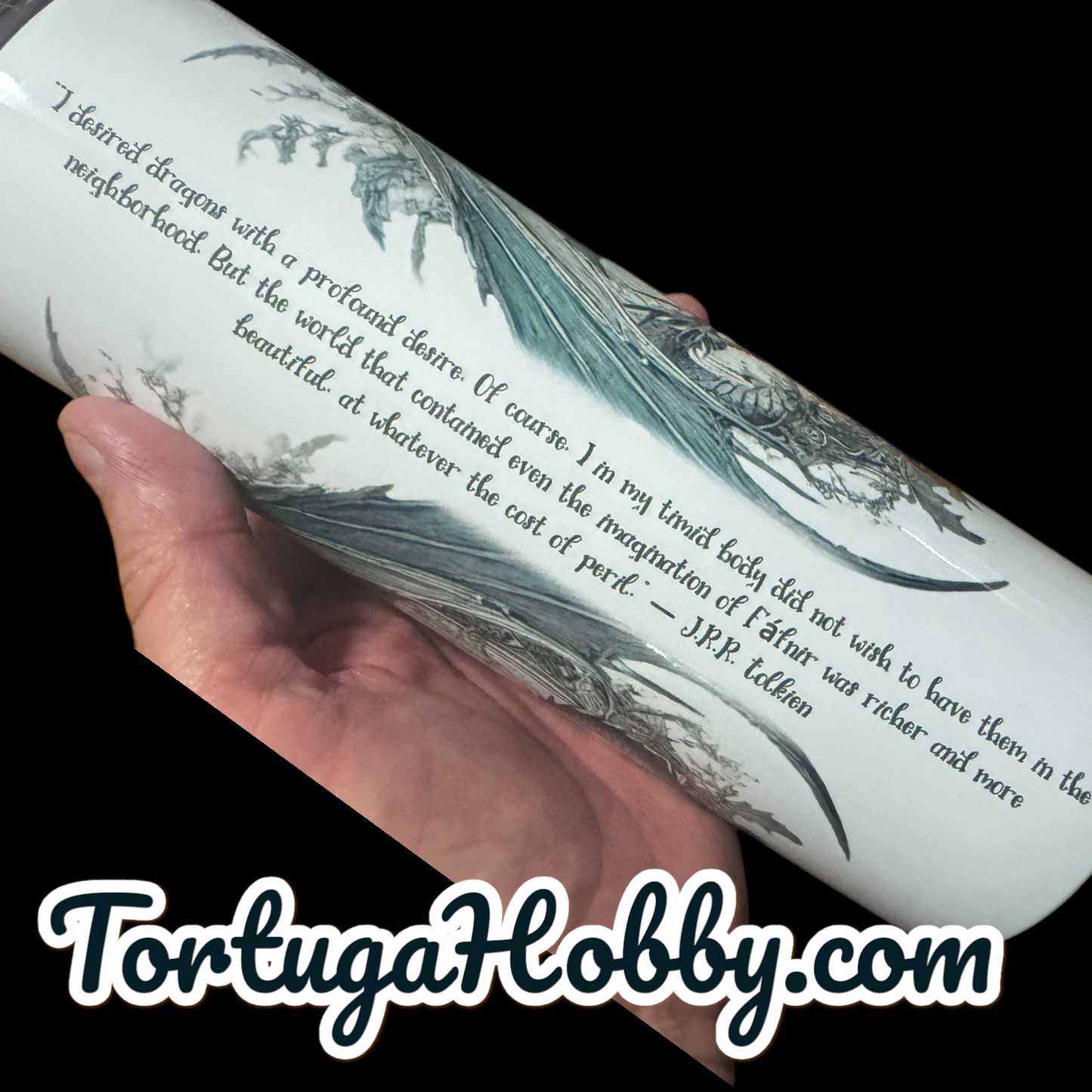 Tumblers - Gray Dragon - Thin Stainless Steel 20oz Tumbler