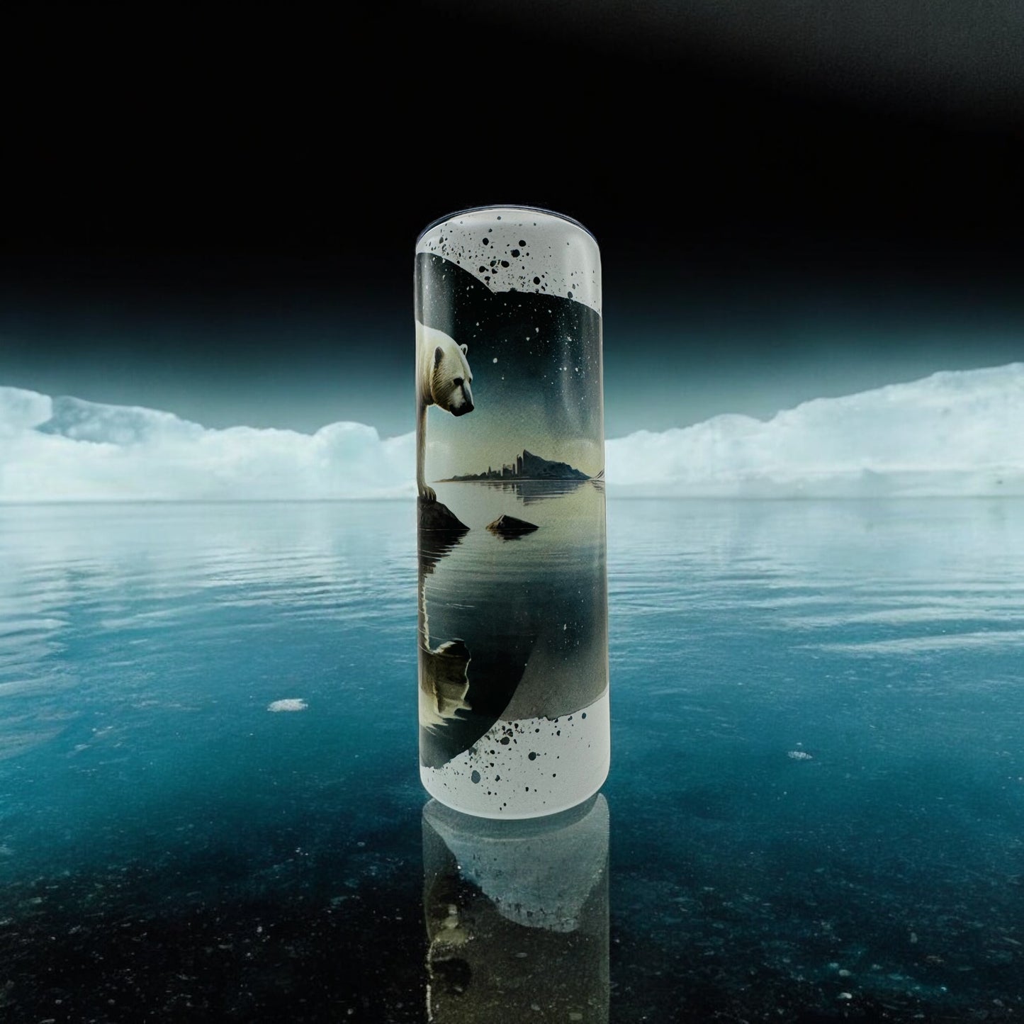 Tumblers - Polar Bear Reflections Thin Stainless Steel 20oz Tumbler