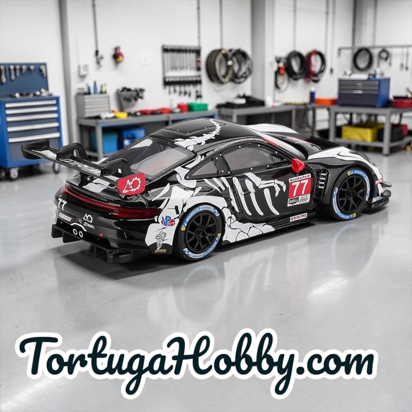 Mini GT 1:64 REXY Porsche 911 GT3 R #77 AO Racing 2025 IMSA Petit Le Mans #1143