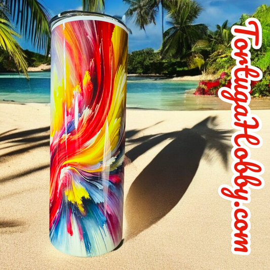 Tumblers - Galaxy of Color - Thin Stainless Steel 20oz Tumbler