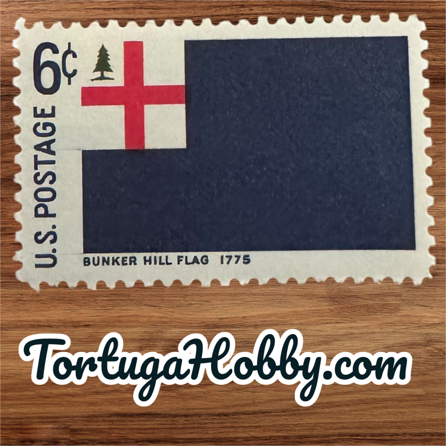 1968 - Historic American Flag Series Bunker Hill - 6 Cent Stamp - Scott #1351