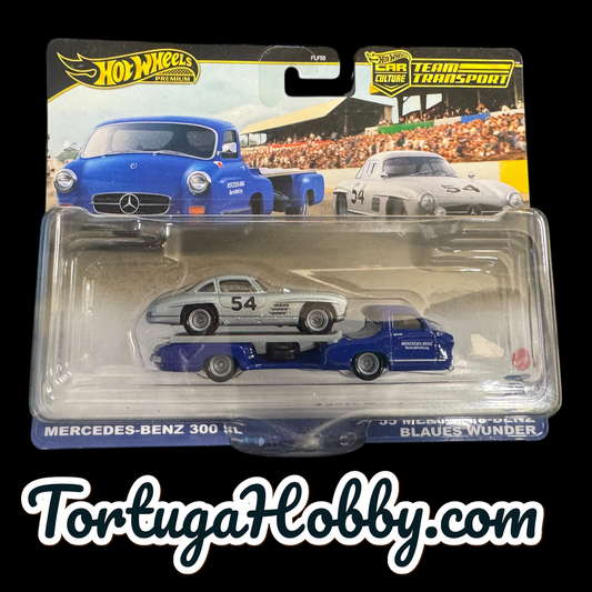 2024 - Hot Wheels Team Transport '55 Mercedes-Benz Blaues Wunder & Benz 300 SL