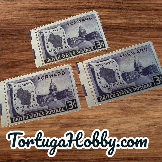 1948 - 100th Anniversary Of Wisconsin Joining The Union - Includes 3 Stamps