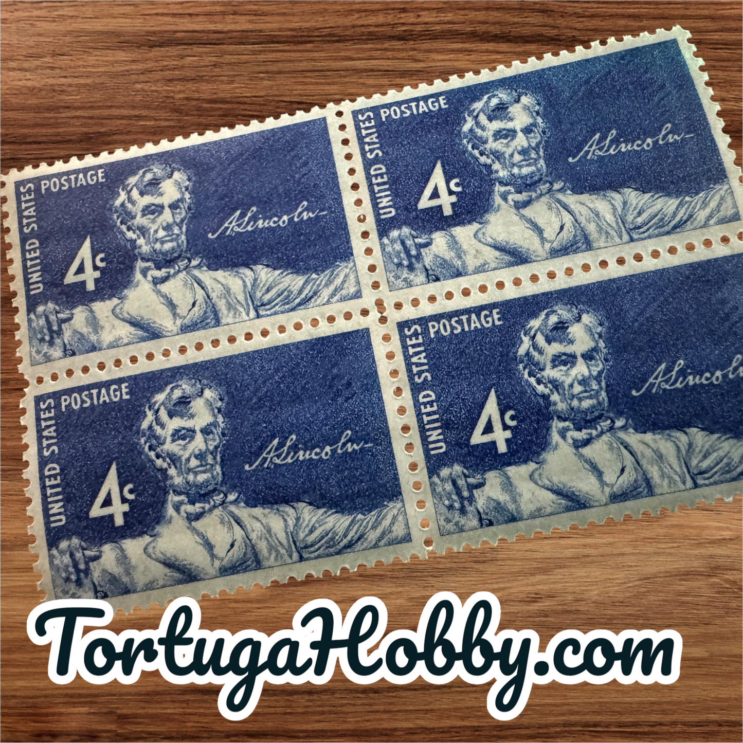 1965 - Abraham Lincoln By Daniel French - Scott #1116 - 4 Cent Stamp X4