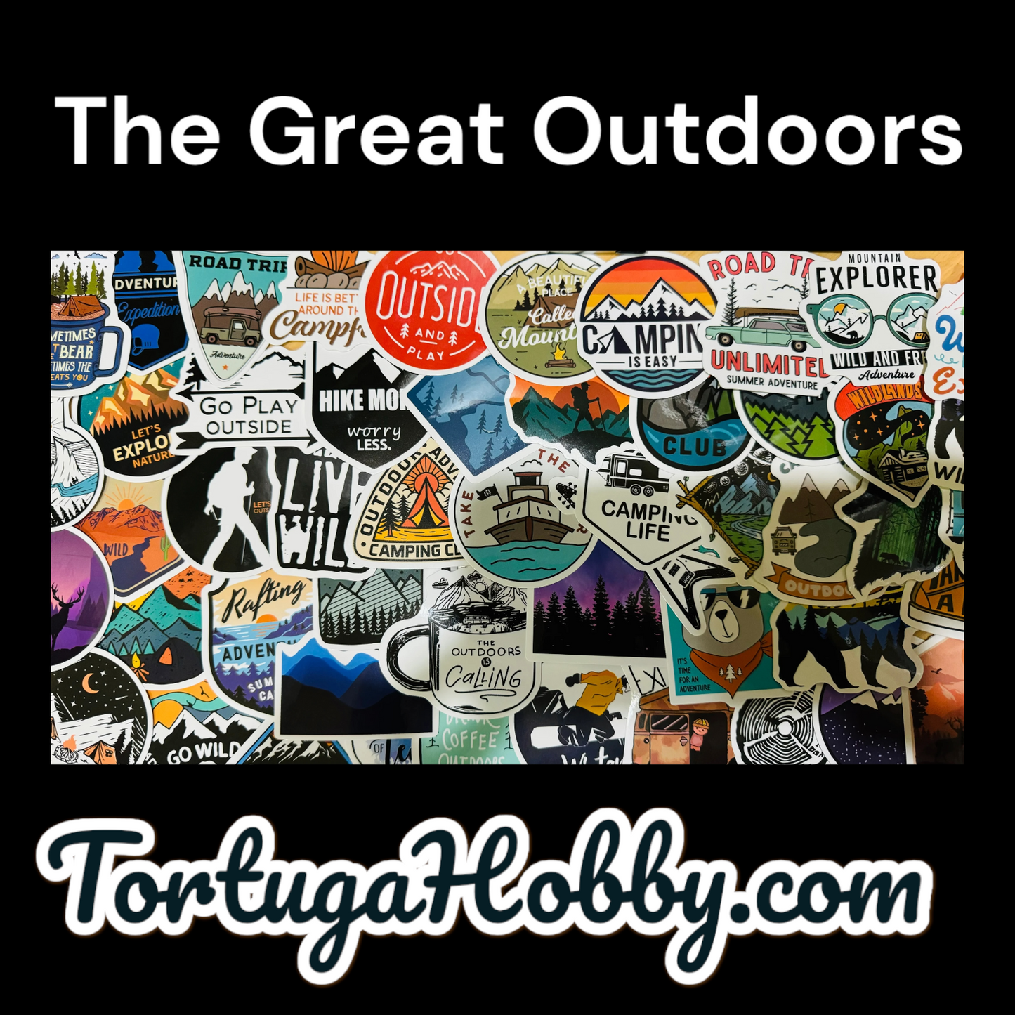 25 The Great Outdoors - Outdoor/Hiking Stickers for laptops, Water Bottles, Skateboards, Lockers and More