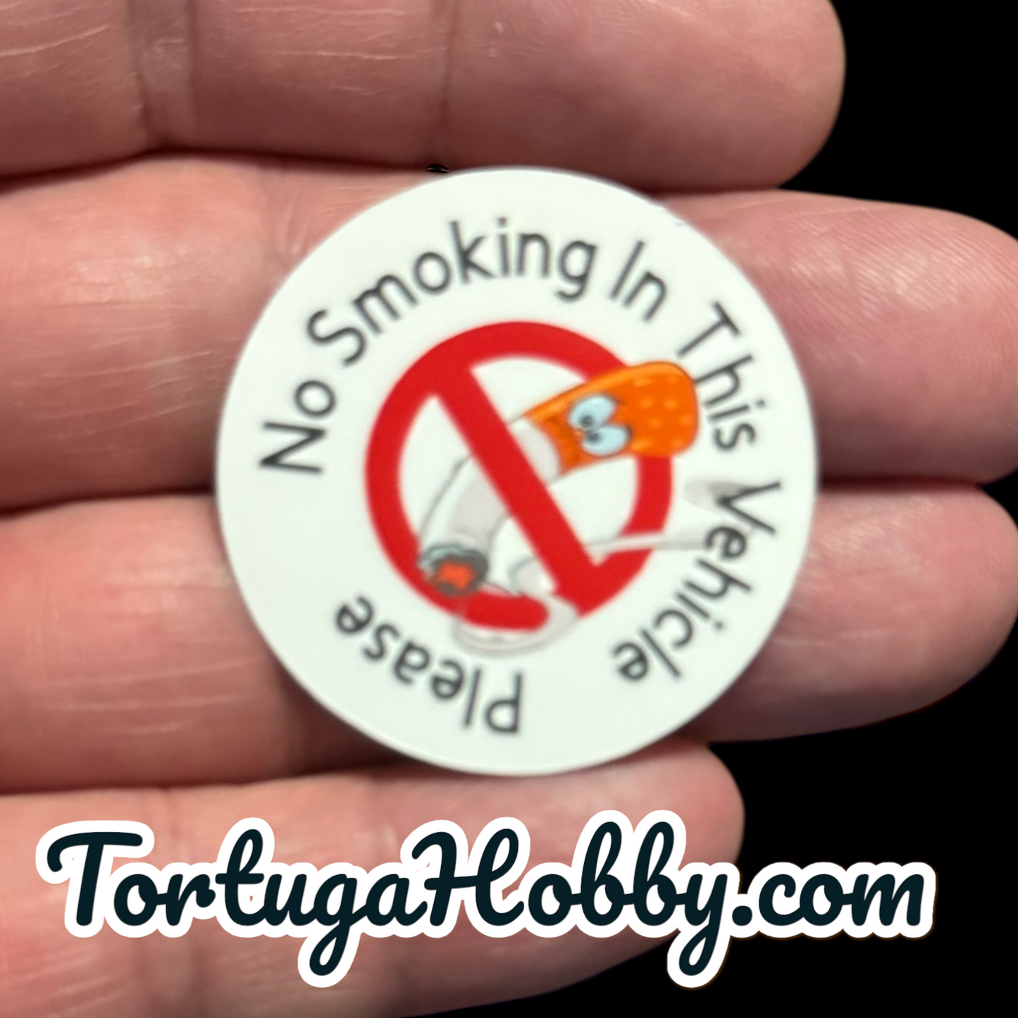 NO SMOKING | Glow In The Dark | 1.5" | Indoor/Outdoor Durable Include 5 Decals