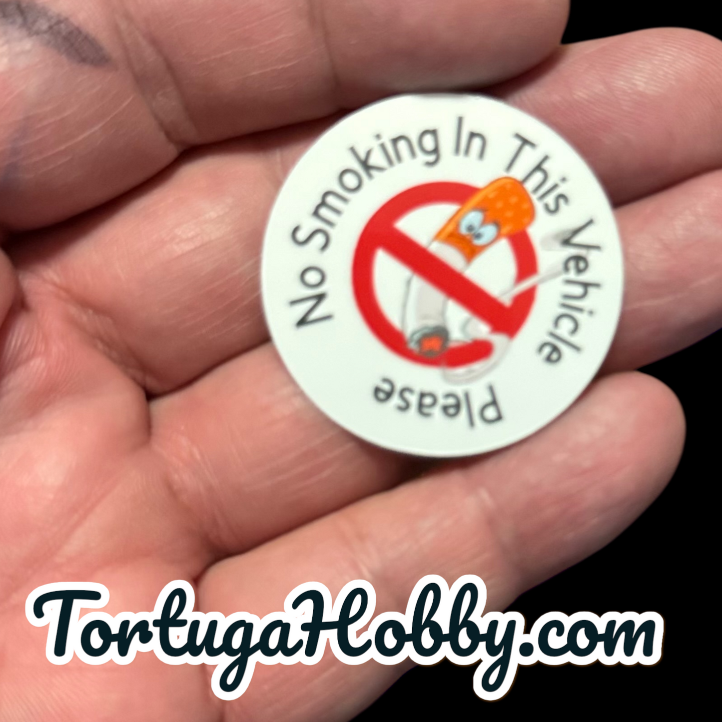 NO SMOKING | Glow In The Dark | 1.5" | Indoor/Outdoor Durable Include 5 Decals