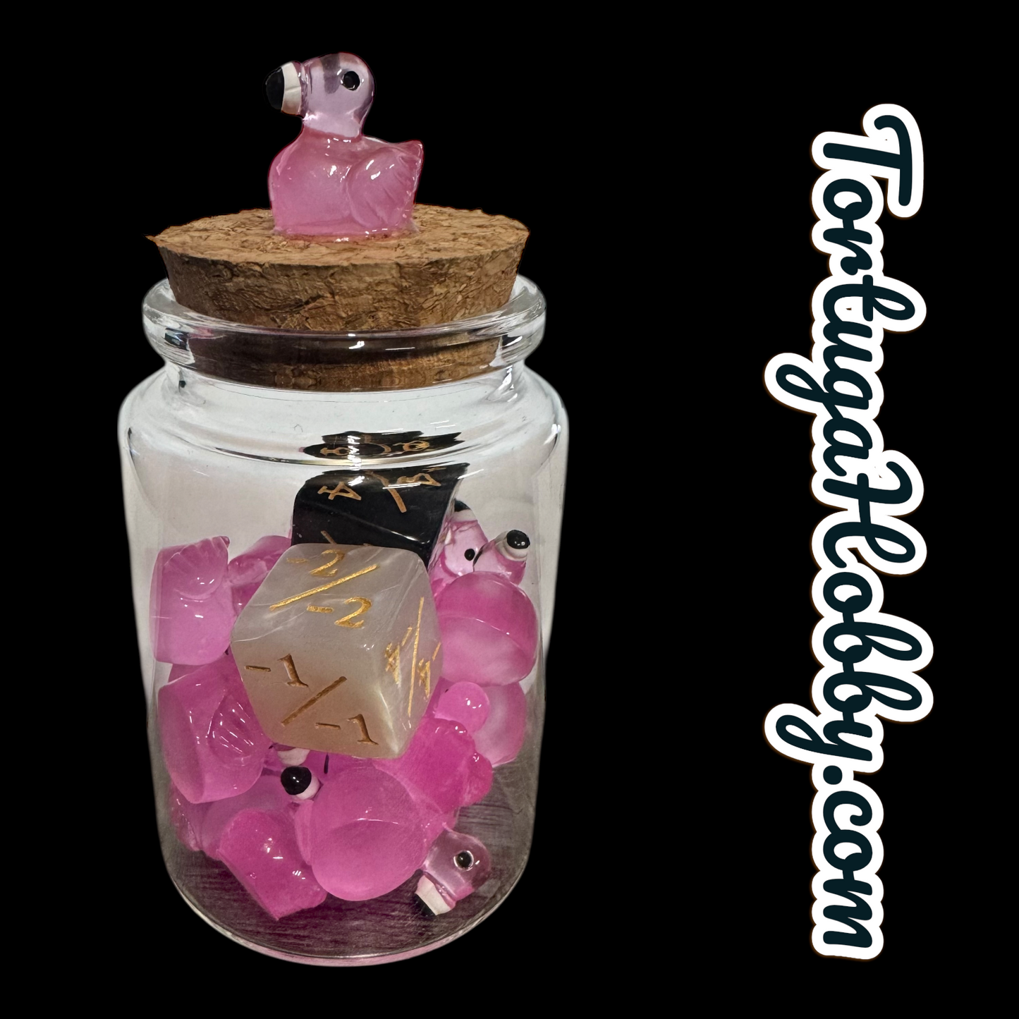 Unique Flamingo Counters for CCG, TCG, Role-Playing and more - All in Glass Tube Set - Make Your Next Game Night Unique