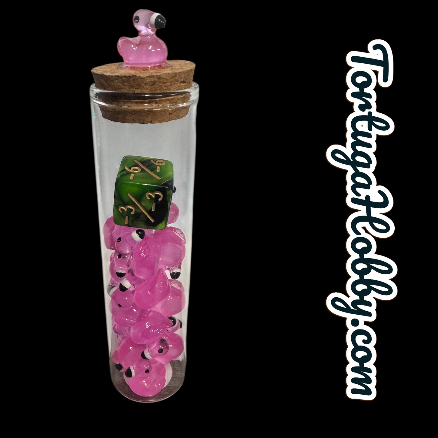 Unique Flamingo Counters for CCG, TCG, Role-Playing and more - All in Glass Tube Set - Make Your Next Game Night Unique