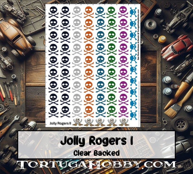 Jolly Rogers II - Clear Water Slide Decals - 1:24 Scale