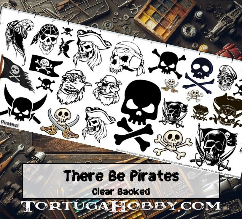 There Be Pirate's - Clear Water Slide Decals