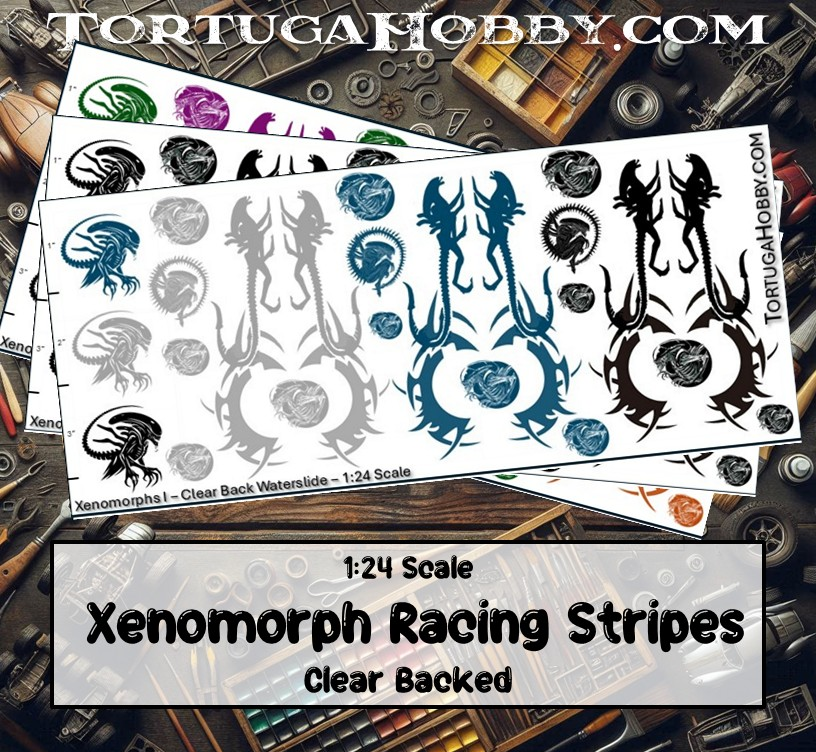 Xenomorph Decals - Clear Water Slide Decals Various Scale