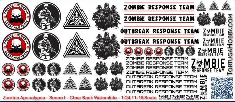 Zombie Apocalypse Decals - Models Cars & Derby