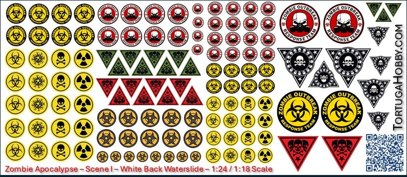 Zombie Apocalypse Decals - Models Cars & Derby