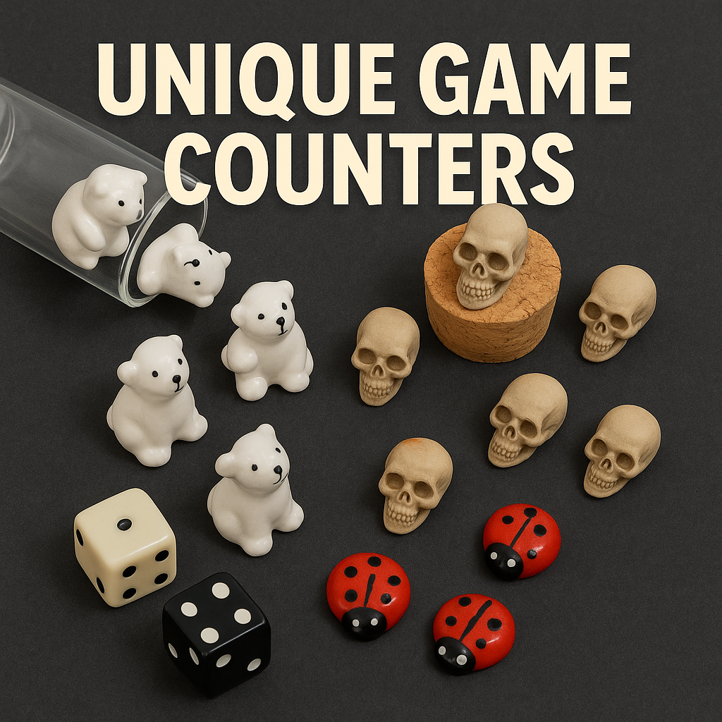 Unique Game Counters & Dice