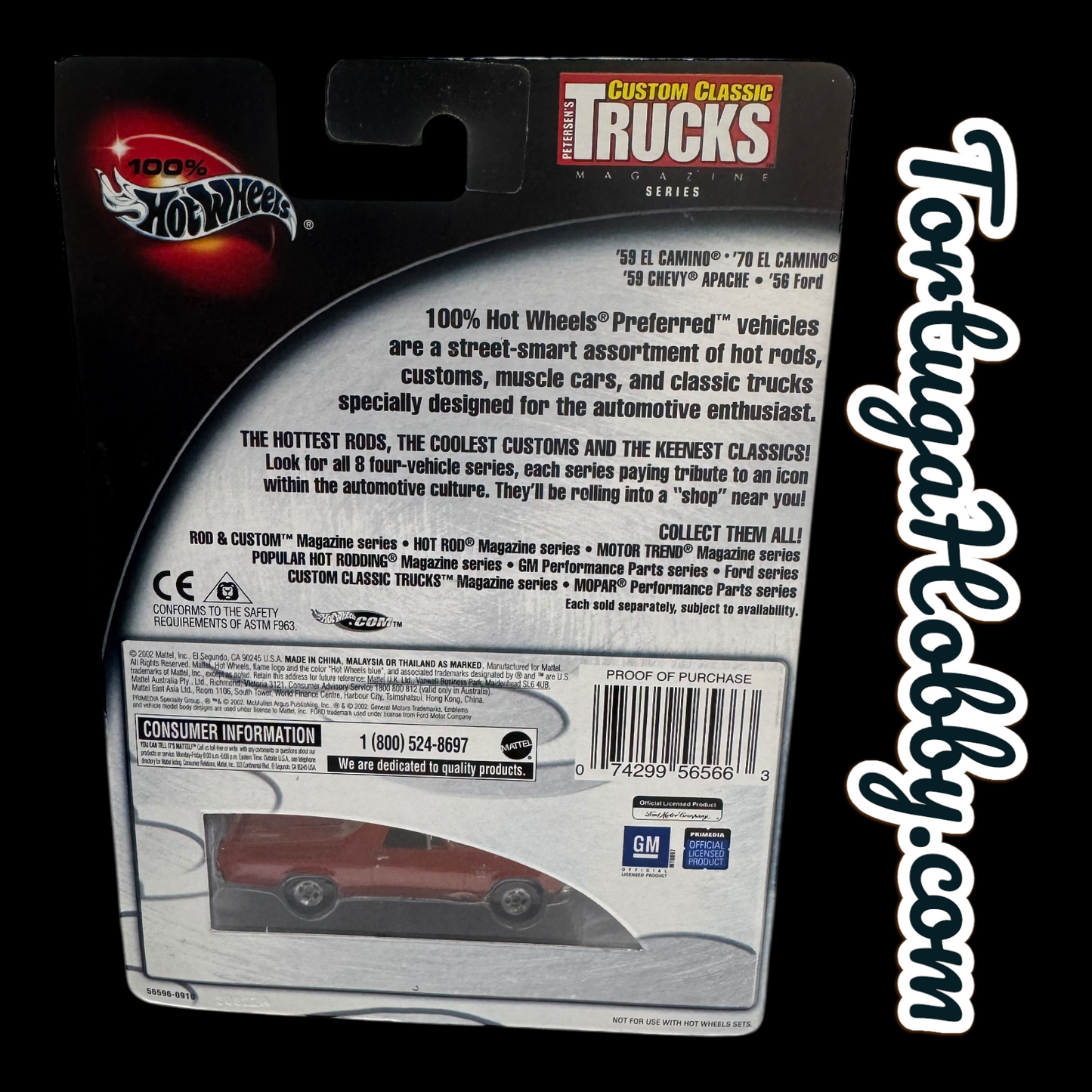 2 Hot Wheels 100% Petersen's Custom Classic Trucks '59 El Camino Real Riders