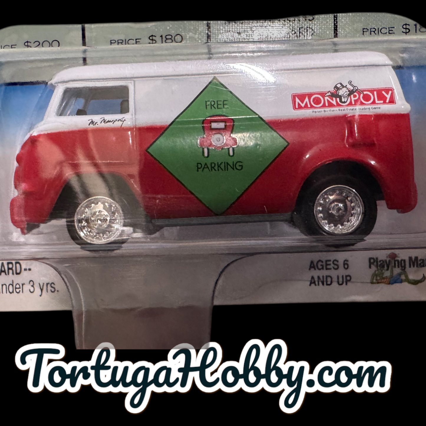 1991 - Johnny Lightning- Monopoly- Free Parking - 60’s VW Van With Game Token