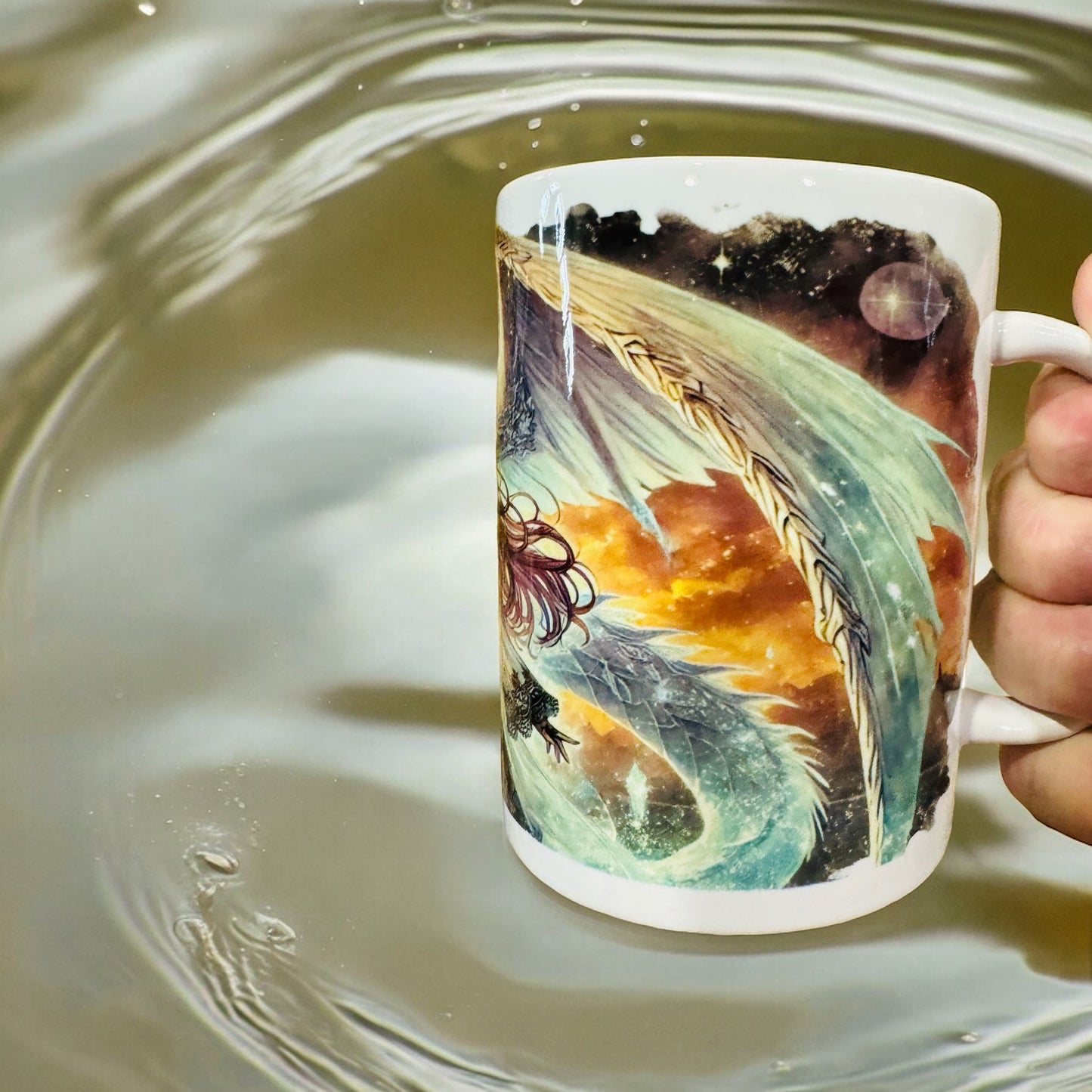 Coffee Mug - Partners With Dragons Anime Artisan Coffee Mug