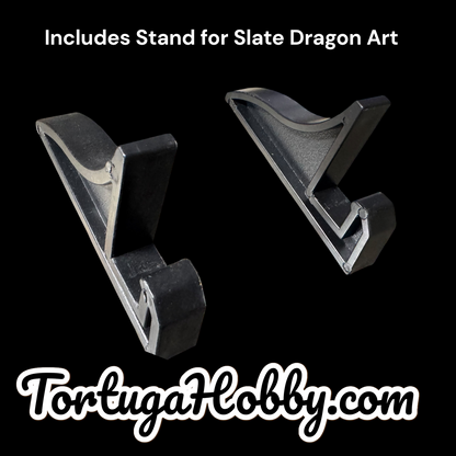 One Of A Kind Metallic Dragon On Slate Artwork & 20oz Tumbler - Unique - Only 1