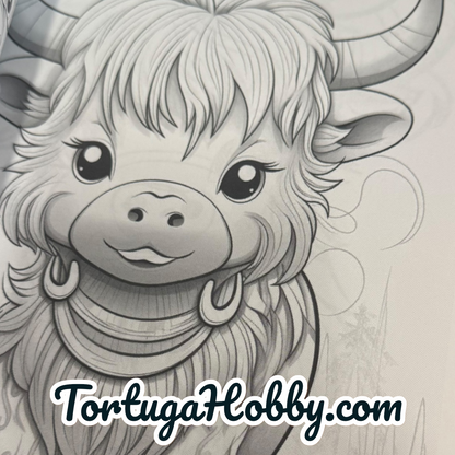 Adorable Kawaii Cows - Adult Coloring Book. 100+ Pages.