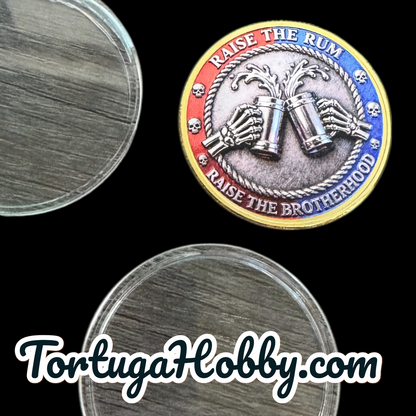 PIRATE RUM CLUB Coin – The Brotherhood Badge for True Rum Lovers!” Metal Coin