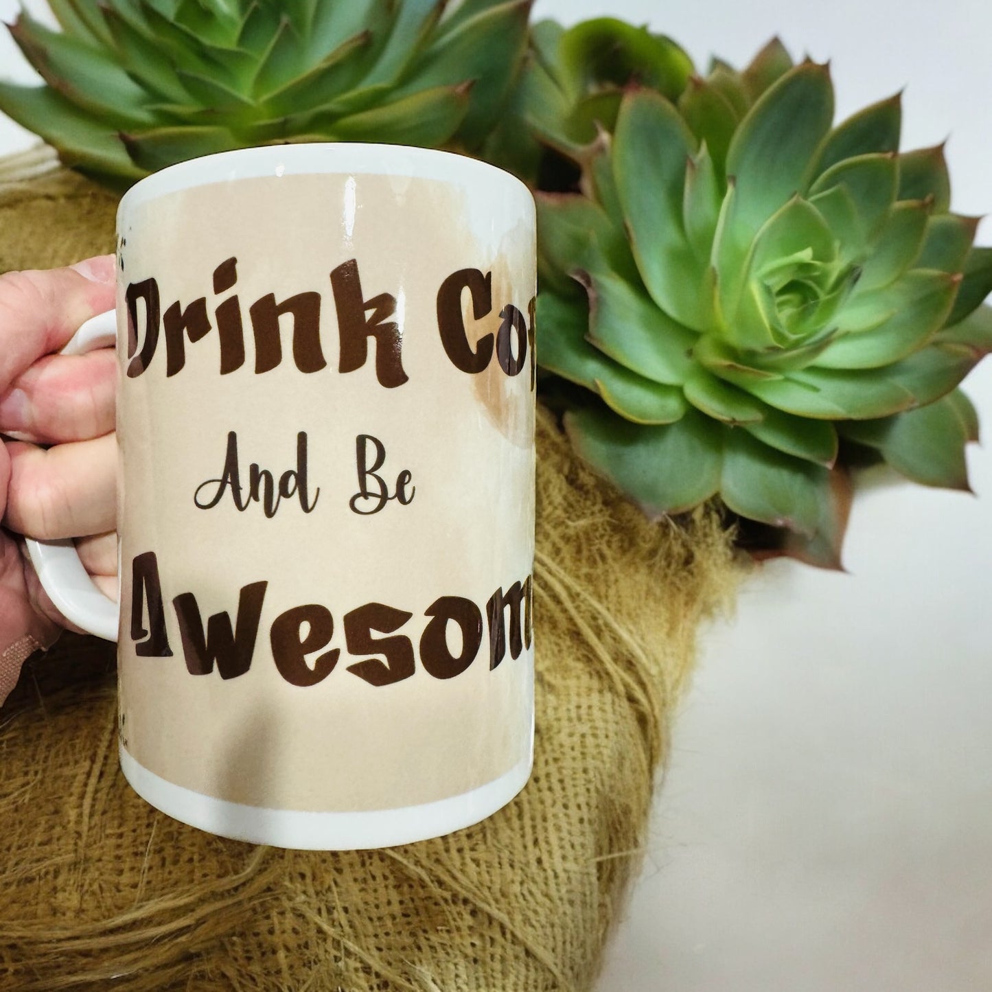 Coffee Cup - Drink Coffee and Be Awesome - Artisan Anime Coffee Cup