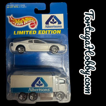 1997 - Hot Wheels - Limited Edition - 2 Pack Albertsons Delivery Truck & Ferrari