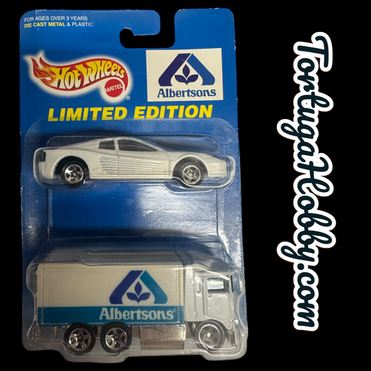 1997 - Hot Wheels - Limited Edition - 2 Pack Albertsons Delivery Truck & Ferrari