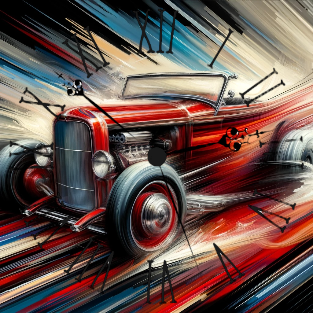 Hot Rods Glass Table/Wall Clocks