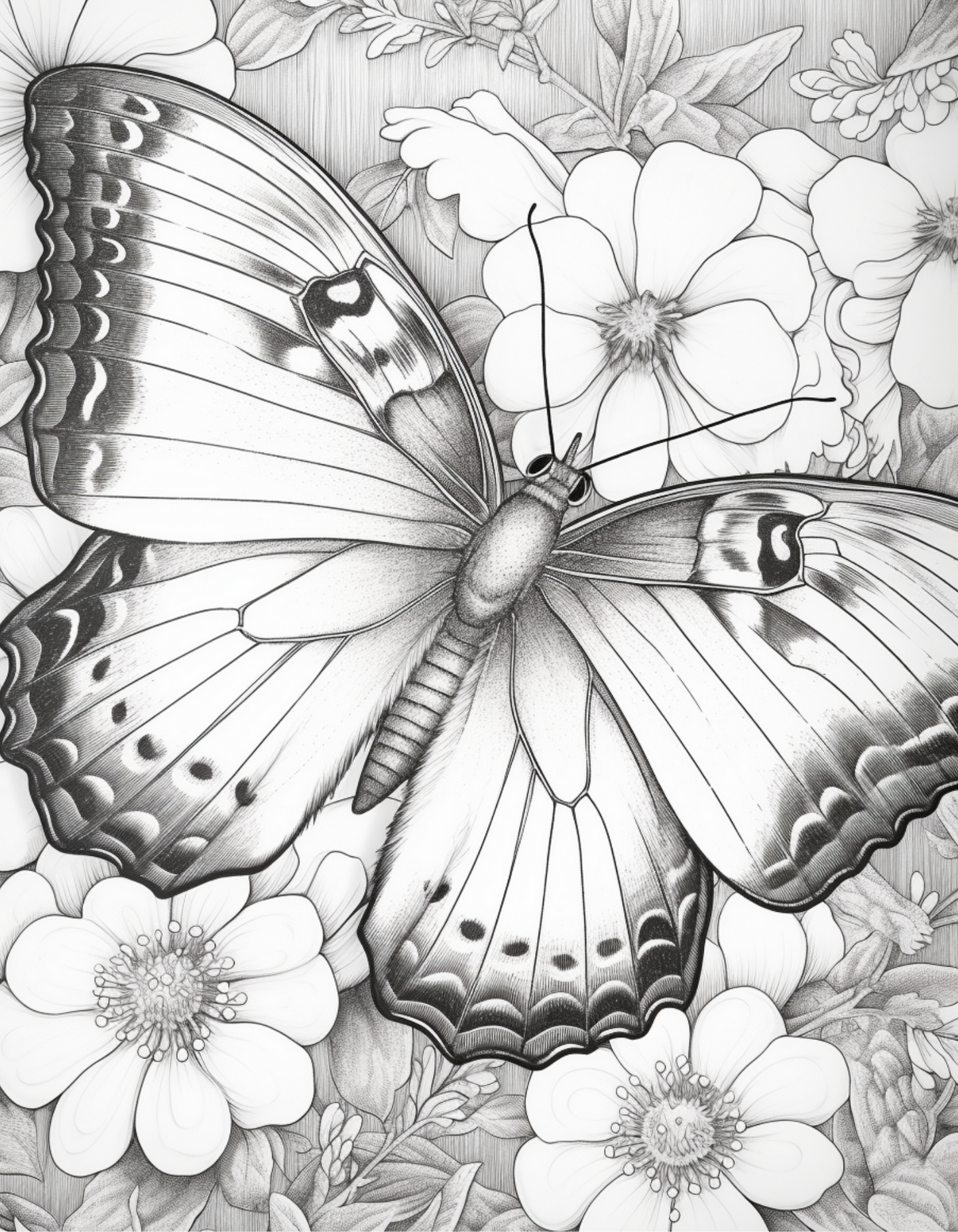 Coloring Book - Wonderful World of Butterflies Adult Coloring Book