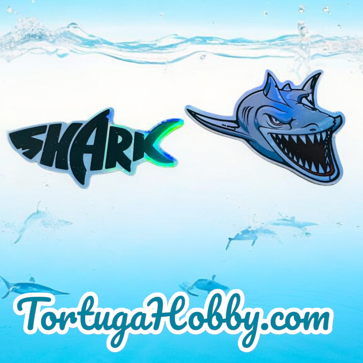 26 Holographic Shark Stickers for laptops, Water Bottles, Skateboards, Lockers and More