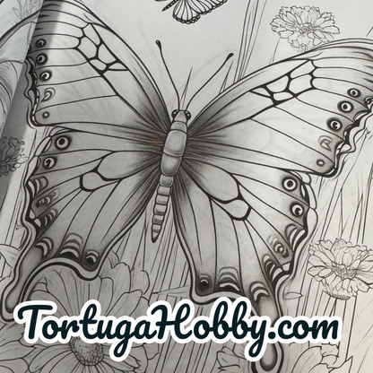 Wonderful World of Butterflies Adult Coloring Book