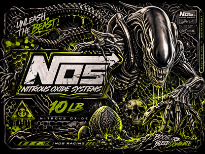 NOS Bottle Nitrous Oxide Racing Label Decals Stickers