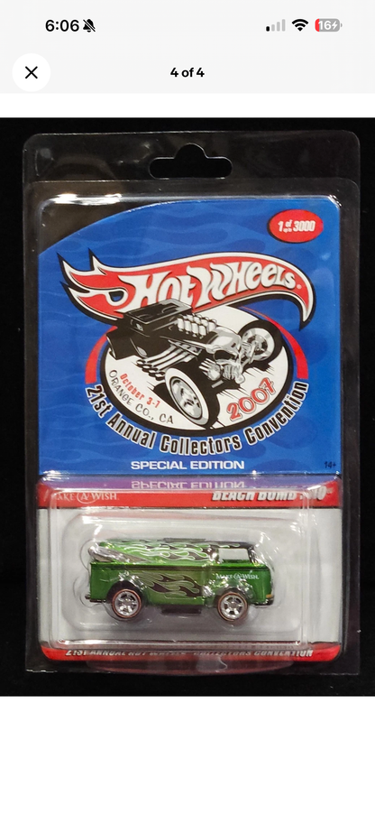 2007 - Hot Wheels Beach Bomb Too 21st Annual Collectors Convention Car 1 of 3000