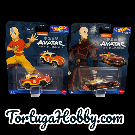 2024 - Hot Wheels Aang & Zulu Character Car, Inspired by Avatar - Includes Both 1:64 Cars