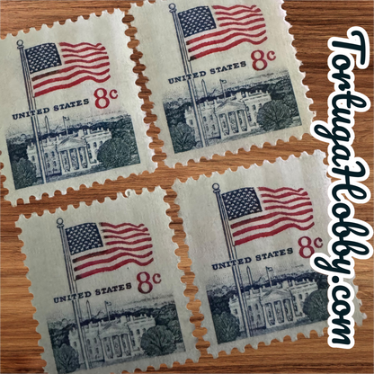 1971 - Features The American Flag And The White House - 8 Cent Stamp X4